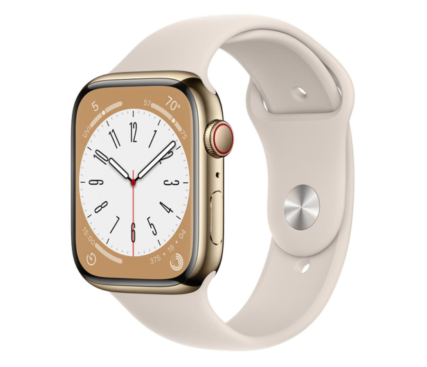 Apple Watch 8 45/Gold Steel/Starlight Sport LTE - 1071009 - zdjęcie